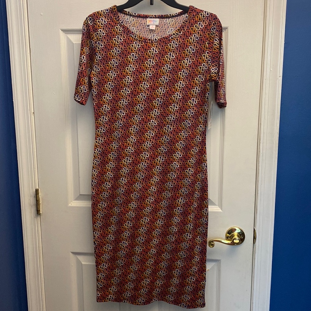 LulaRoe Julia Body Con Short Sleeve Dress, Small NWT